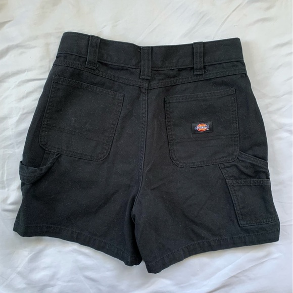 Dickies High Waisted Black Utility Carpenter Shorts new without Tag - Picture 2 of 5
